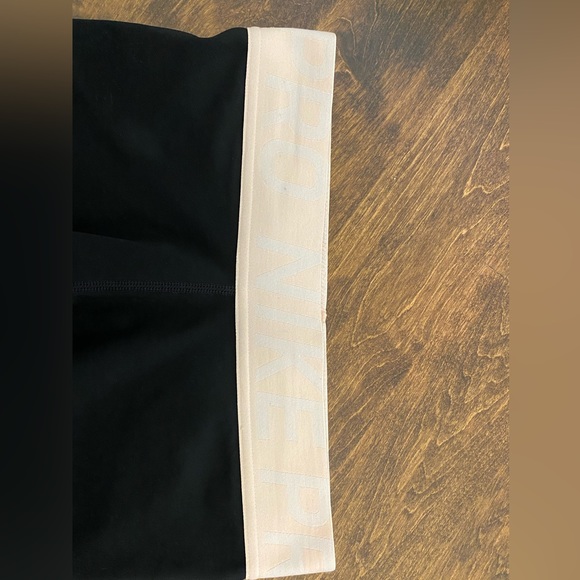 Nike pro dri-fit shorts, with light pink band. - Picture 2 of 3